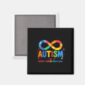 Autisme Bewustzijn Accepteer Liefde Asd Ondersteun Magneet (Voorkant / Achterkant)