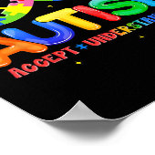 Autisme Bewustzijn Accepteer Liefde Asd Ondersteun Poster (Hoek)