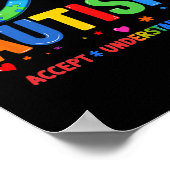 Autisme Bewustzijn Accepteer Liefde Asd Ondersteun Poster (Hoek)