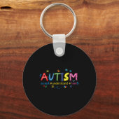 Autisme Bewustzijn Accepteer Liefde Asd Ondersteun Sleutelhanger (Voorkant)