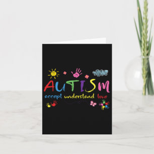 Autisme Bewustzijn Accepteer Liefde Begrijp Meisje Kaart