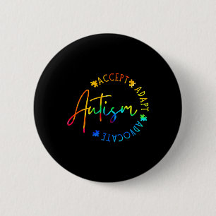 Autisme bewustzijn Accepteer Pas Aan Autismemoeder Ronde Button 5,7 Cm