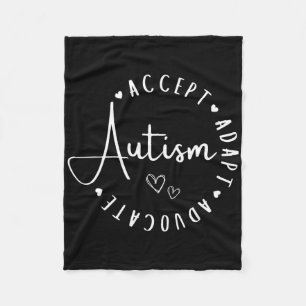 Autisme bewustzijn Accepteer Pas aan Steun Begrijp Fleece Deken