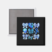 Autisme Bewustzijn Accepteer Puzzel Blauwe Koe Magneet (Voorkant / Achterkant)