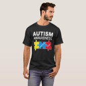 Autisme Bewustzijn Accepteer Steun Liefde Puzzel M T-shirt (Voorkant volledig)