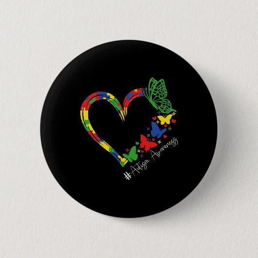 Autisme Bewustzijn Accepteren Begrijp Liefde Manne Ronde Button 5,7 Cm (Voorkant)