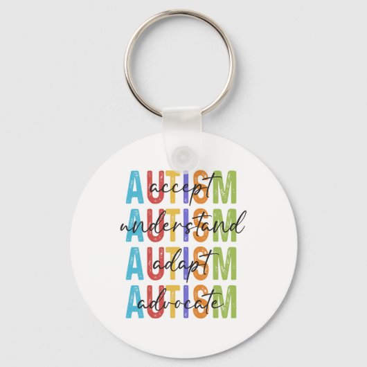 Autisme bewustzijn accepteren begrijpen Adapt Advo Sleutelhanger (Voorkant)