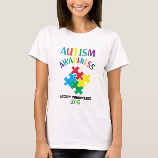Autisme Bewustzijn ACCEPTEREN BEGRIJPEN Shirt Auti (Voorkant)