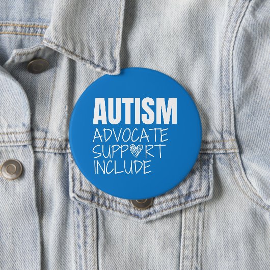 Autisme bewustzijn. advocate.support.include. Butt Ronde Button 4,0 Cm (In situ)