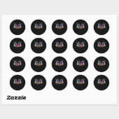 Autisme Bewustzijn als Skeleton Hand Heart Puzzel  Ronde Sticker (Vel)