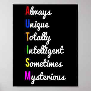 Autisme Bewustzijn Altijd Uniek Poster