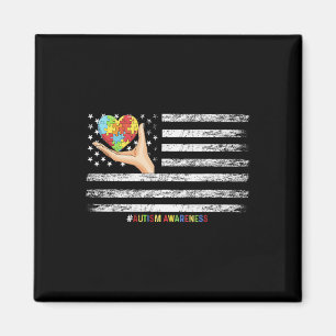 Autisme Bewustzijn Amerikaanse vlag Amerikaanse ha Magneet