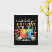 Autisme Bewustzijn Anders Is Mooi Kaart (Gele Bloem)