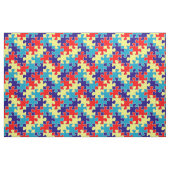 Autisme bewustzijn ASD Asperger puzzel patroon Stof (Fat Quarter)