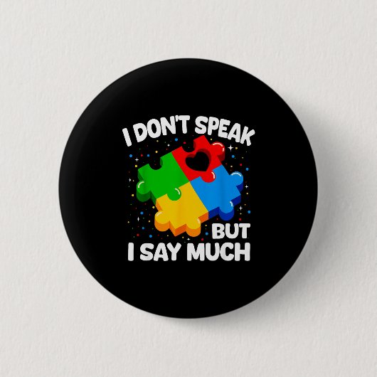 Autisme bewustzijn asperger syndroom puzzel kinder ronde button 5,7 cm (Voorkant)