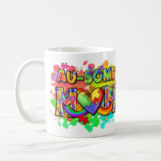 Autisme Bewustzijn Au-some Moeder Mok (Links)