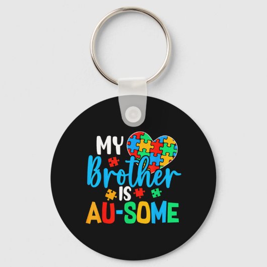 Autisme bewustzijn Autism Squad Ondersteuning Gewe Sleutelhanger (Voorkant)