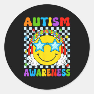 Autisme bewustzijn autism squad steun grappige puz ronde sticker