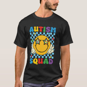 Autisme Bewustzijn Autism Squad Steun Lachend Gezi T-shirt