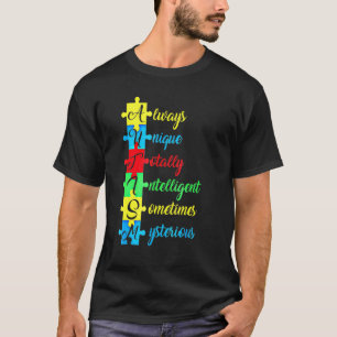 Autisme Bewustzijn Autisme Acroniem En Puzzelstuk T-shirt