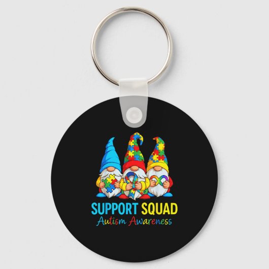 Autisme bewustzijn autisme kabouter steun squad fa sleutelhanger (Voorkant)