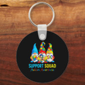 Autisme bewustzijn autisme kabouter steun squad fa sleutelhanger (Voorkant)