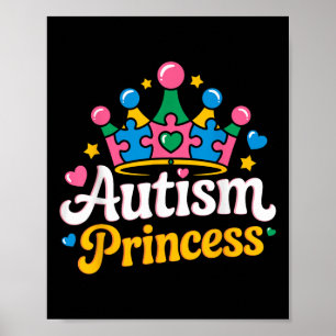 Autisme Bewustzijn Autisme Prinses Autistisch Meis Poster