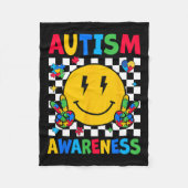 Autisme Bewustzijn Autisme Squad Ondersteuning Smi Fleece Deken (Voorkant)