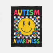 Autisme Bewustzijn Autisme Squad Ondersteuning Smi Fleece Deken (Voorkant)