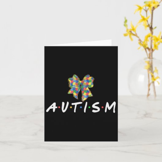 Autisme Bewustzijn Autisme Squad Ondersteuning Vro Kaart (Gele Bloem)