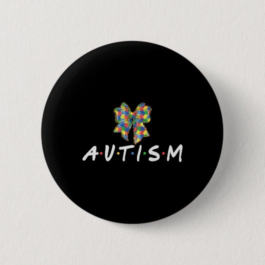 Autisme Bewustzijn Autisme Squad Ondersteuning Vro Ronde Button 5,7 Cm (Voorkant)