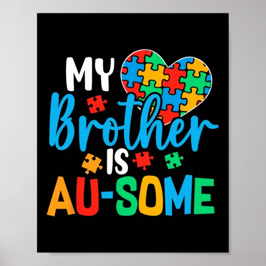 Autisme Bewustzijn Autisme Squad Steun Geweldige J Poster (Voorkant)