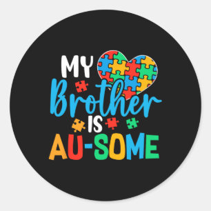 Autisme Bewustzijn Autisme Squad Steun Geweldige J Ronde Sticker