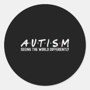 Autisme Bewustzijn Autisme Squad Steun Vrouwen Kin Ronde Sticker