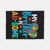 Autisme Bewustzijn Autisme Team Ondersteuning Gewe Fleece Deken (Voorkant (Horizontaal))