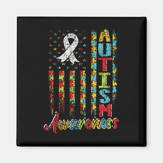 Autisme Bewustzijn Autisten Ondersteuning Autistis Magneet (Voorkant)