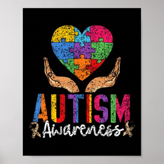 Autisme Bewustzijn Autisten Ondersteuning Autistis Poster (Voorkant)