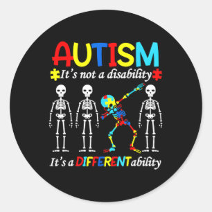 Autisme Bewustzijn Autisten Ondersteuning Autistis Ronde Sticker