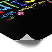 Autisme Bewustzijn Autistisch Accepteren Begrijp L Poster (Hoek)