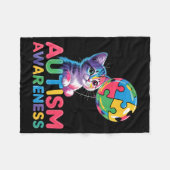 Autisme bewustzijn autistisch  fleece deken (Voorkant (Horizontaal))