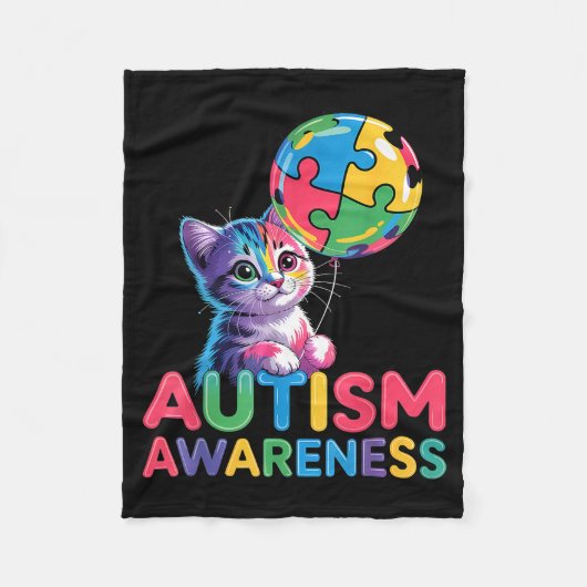 Autisme bewustzijn autistisch  fleece deken (Voorkant)