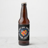 Autisme Bewustzijn Autistisch Respect Liefde Onder Bier Etiket (Voorkant)