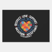 Autisme Bewustzijn Autistisch Respect Liefde Onder Inpakpapier Vel (Voorkant)