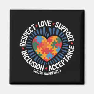 Autisme Bewustzijn Autistisch Respect Liefde Onder Magneet