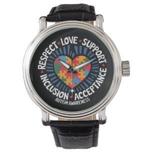Autisme Bewustzijn Autistisch Respect Liefde Steun Horloge