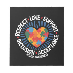 Autisme Bewustzijn Autistisch Respect Liefde Steun Notitieblok