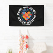 Autisme Bewustzijn Autistisch Respect Liefde Steun Spandoek (Insitu)