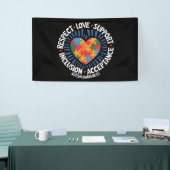 Autisme Bewustzijn Autistisch Respect Liefde Steun Spandoek (Beurs)