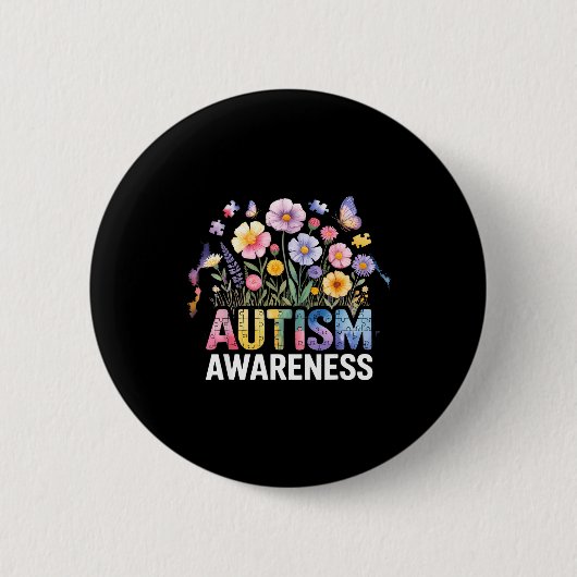 Autisme bewustzijn autistisch ronde button 5,7 cm (Voorkant)