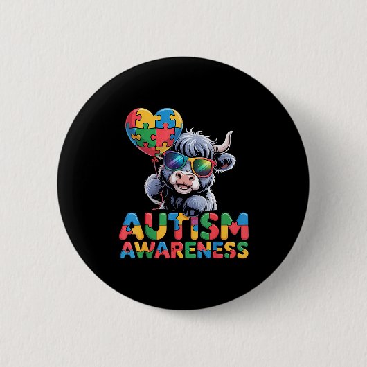 Autisme bewustzijn autistisch ronde button 5,7 cm (Voorkant)